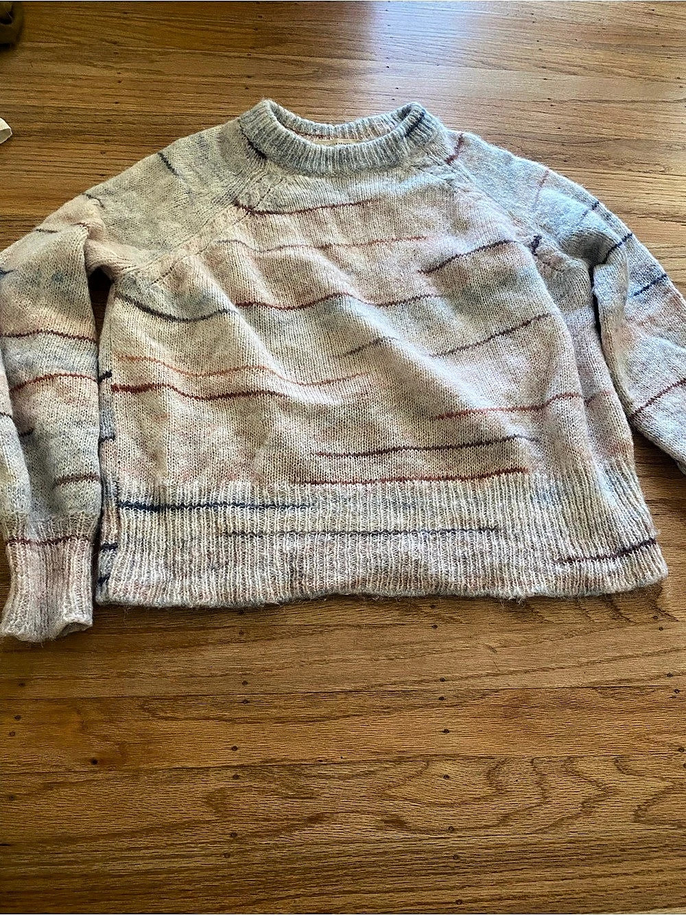 Sézane Striped Alpaca Blend Crewneck Sweater Small